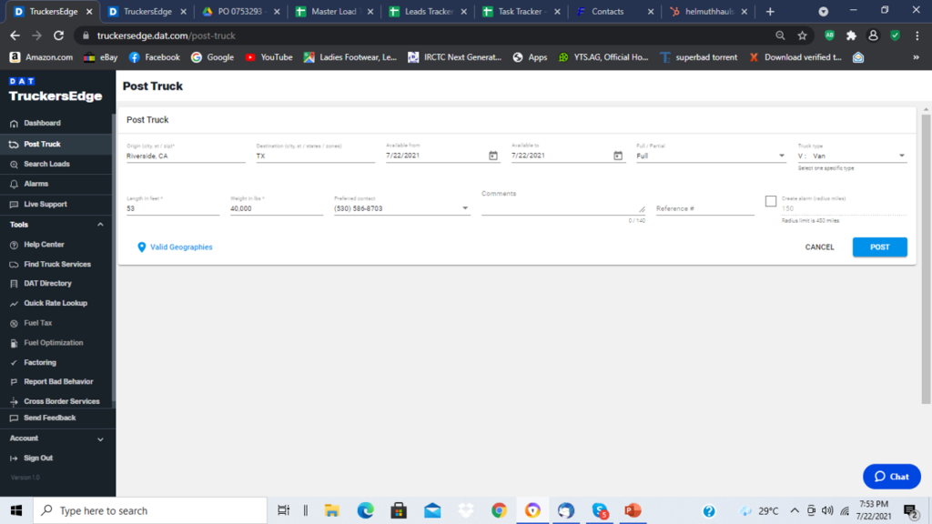 DAT Load board Review (2023)-Still the Best Trucking Load board? 3 DAT TruckersEdge Loadboard