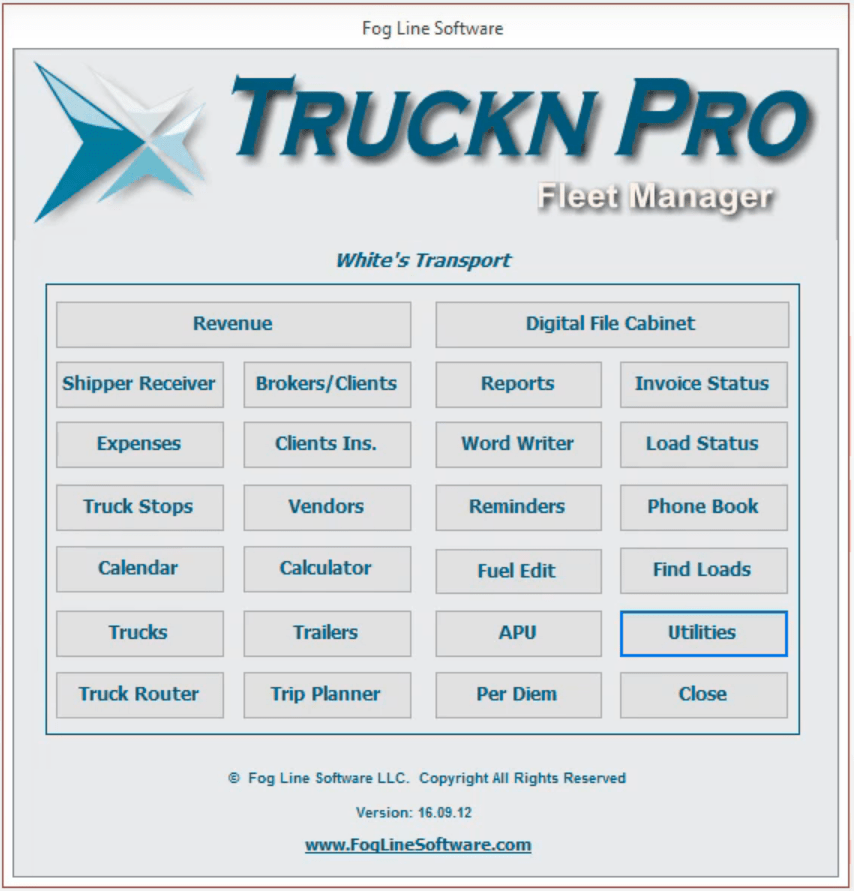 maxtruckers truckn pro main menu